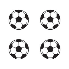 Classic Black and White Soccer Ball Icon, Vector Illustration,  football icon