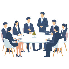 vector business people office meeting