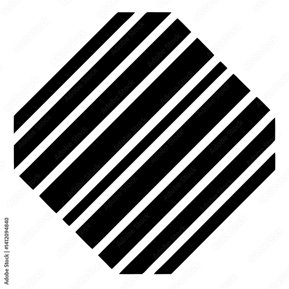 Aufkleber black and white striped barcode pattern with metallic texture and diagonal lines in vector design