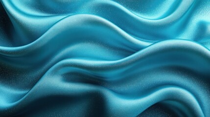 Flowing waves of vibrant blue fabric create an enchanting visual experience