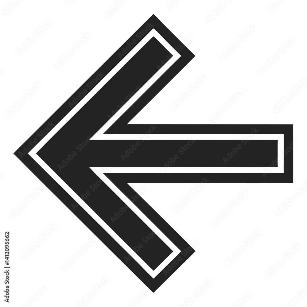 Poster black 3d arrow icon pointing up in origami style for business and web design
