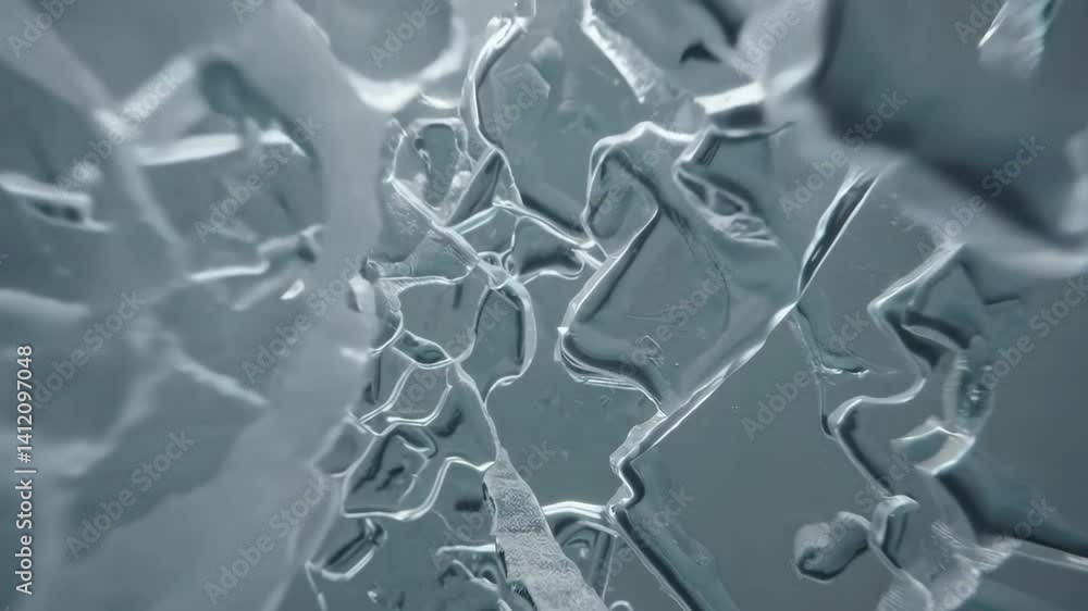 Poster dynamic closeup of shimmering abstract glass patterns in motion