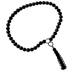 black and white beads