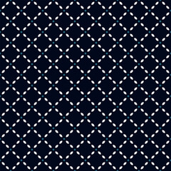 Diamonds seamless pattern classic blue white background geometric motif. Modern geometrical grunge texture fabric design textile swatch ladies dress, men's shirt, scarf all over print block
