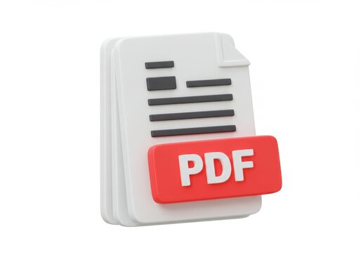 Pdf document icon file format symbol on white background