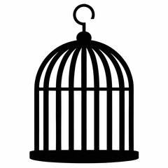 gold cage with a bird