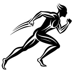 runner silhouette vector