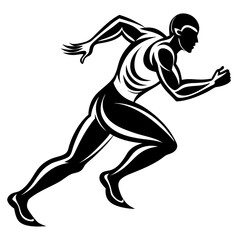 silhouette of a man running