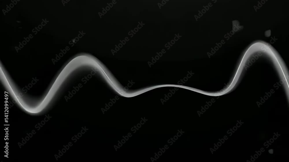 Poster dynamic sound waves pulsating in rhythmic motion on a dark background