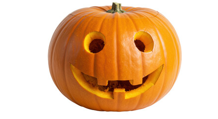 Isolated smiling halloween pumpkin