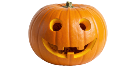 Isolated smiling halloween pumpkin