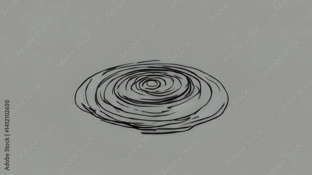 Poster dynamic rotating concentric circles animation with hypnotic motion patterns