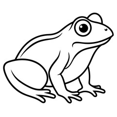 Stylized Frog Outline Vector