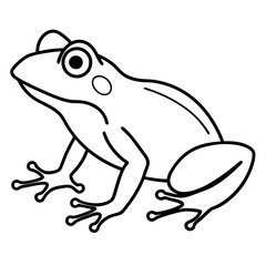 Stylized Frog Outline Vector
