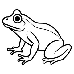 Stylized Frog Outline Vector