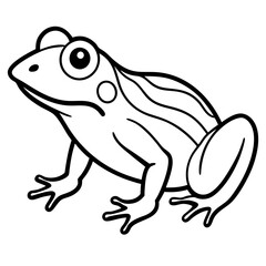Stylized Frog Outline Vector