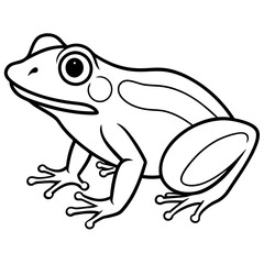 Stylized Frog Outline Vector