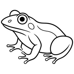 Stylized Frog Outline Vector