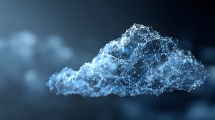 Cloud technology concept Global network for business data exchange in telecommunication industry