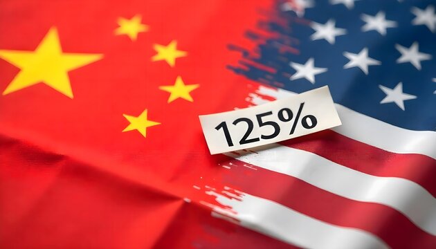 United States imposing 125% import tariffs on china, us and chinese war