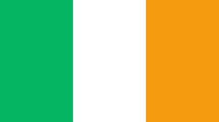 Sovereign state flag of country of Ireland in official colors. Illustration of Ireland flag. Ireland flag 
