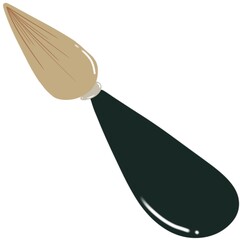 Paint brush hand drawn. Vector illustration brush. 