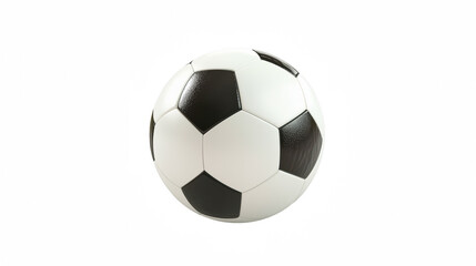 Fototapeta premium a black and white soccer ball on a transparent background, PNG image, PNG file, Generative art.