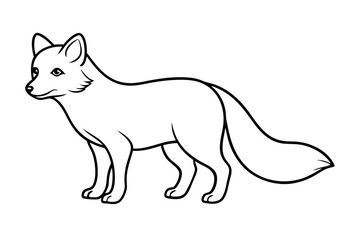 Geometric Arctic Fox Sketch