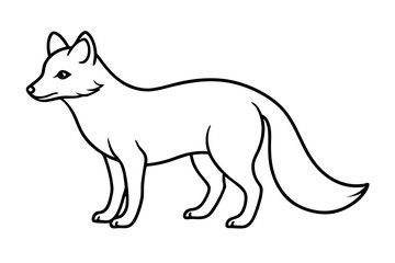 Geometric Arctic Fox Sketch