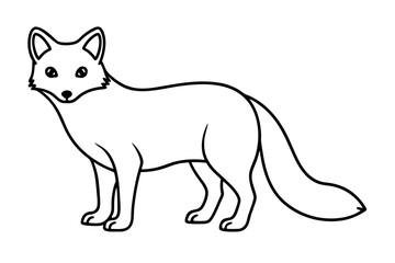 Geometric Arctic Fox Sketch