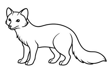 Geometric Arctic Fox Sketch