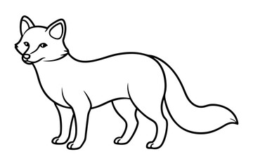 Geometric Arctic Fox Sketch