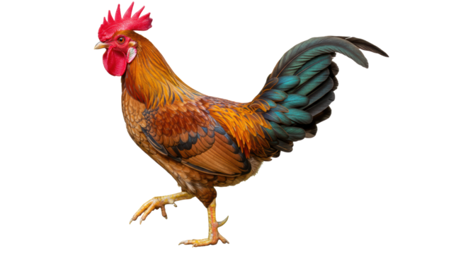 Isolated Rooster