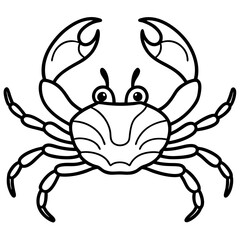 Geometric Crab Line Art