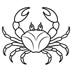 Geometric Crab Line Art