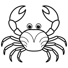 Geometric Crab Line Art