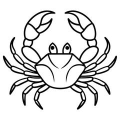 Geometric Crab Line Art