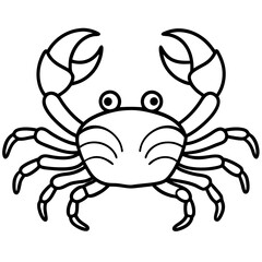 Geometric Crab Line Art