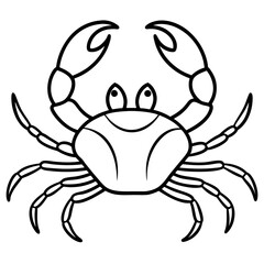 Geometric Crab Line Art