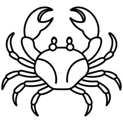 Geometric Crab Line Art