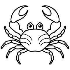 Geometric Crab Line Art