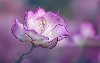 Closeup Purple Flower Macro Photography AI Art
