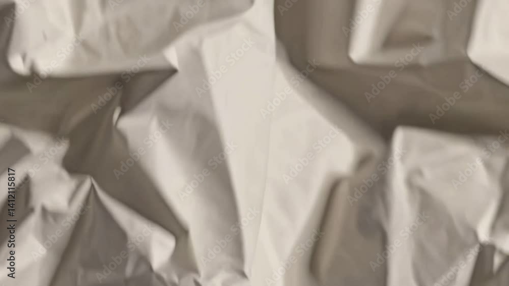 Poster crumpled paper transformation: dynamic textures and movement in abstract art