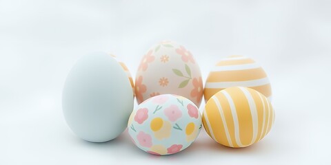 Fototapeta premium Cheerful Easter Eggs with Bold Patterns and Bright Colors in a Festive Arrangement