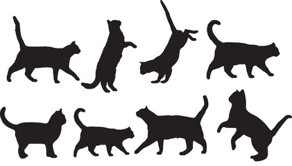 Diverse Cat Silhouette Collection

