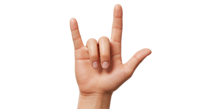 Isolated Hand Sign I Love You
