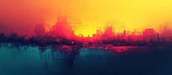 Cityscape at Sunrise, Abstract Impression