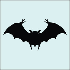 Fototapeta premium Bat Silhouette, Halloween