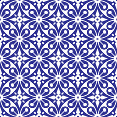 Vector illustration for blue color seamless geometric ornament, Design for fabric, textile, cover, background