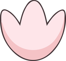 Cute cartoon-style potted tulips in soft pink tones with green leaves. Perfect for spring themes, floral decor, garden illustrations, 